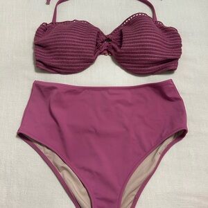 Shade & Shore Mauve Bikini Set Classic Swimwear